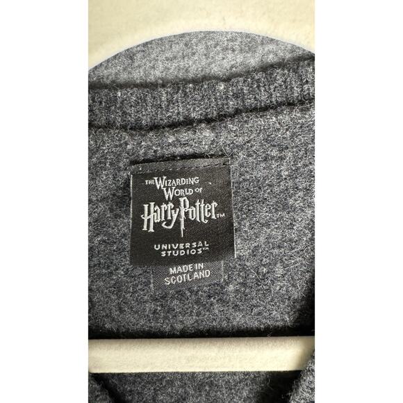 HARRY POTTER Wizarding World V Neck Black Jacket Cardigan Sweater Size XL - Picture 2 of 11